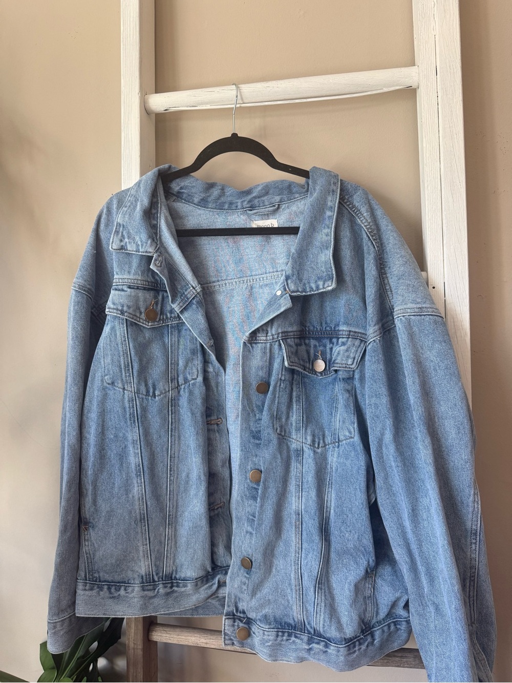 Mono B Light Blue Oversized Denim Jacket